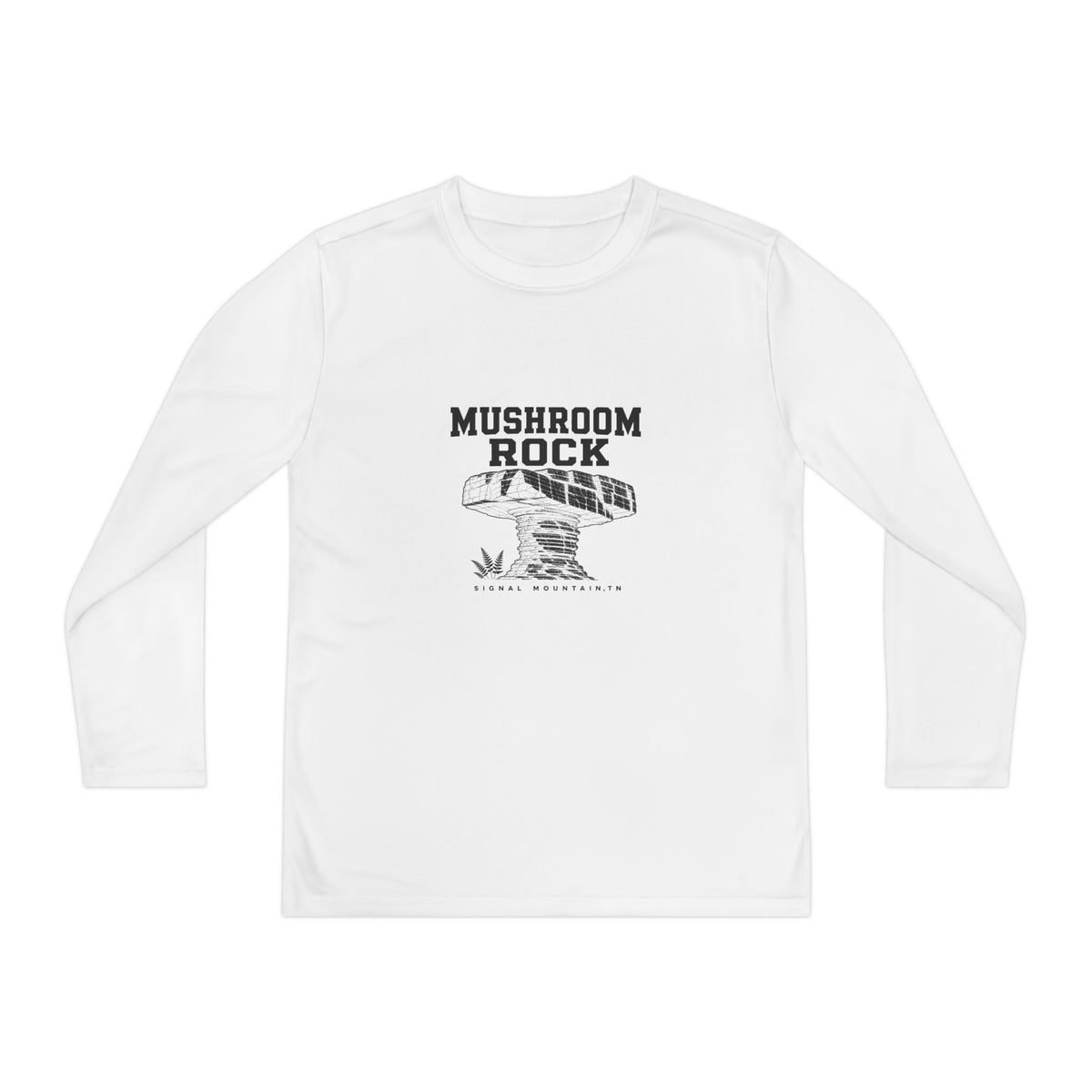 Youth Mushroom Rock Long Sleeve Performance Tee — Signal Mountain, TN