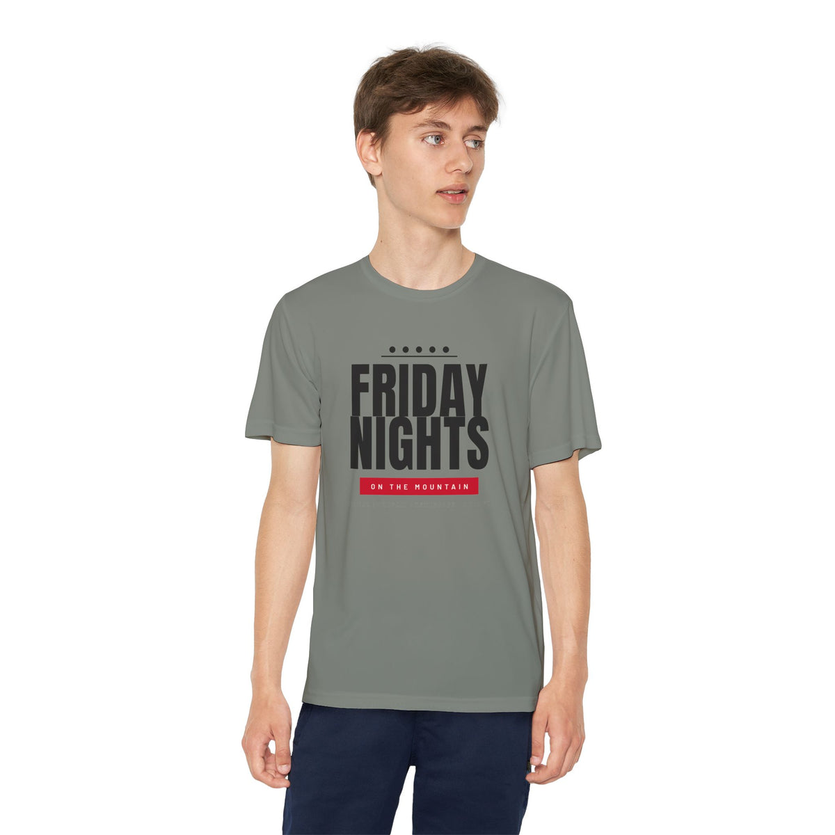 Youth Friday Nights on the Mountain Performance Tee — Signal Mountain, TN