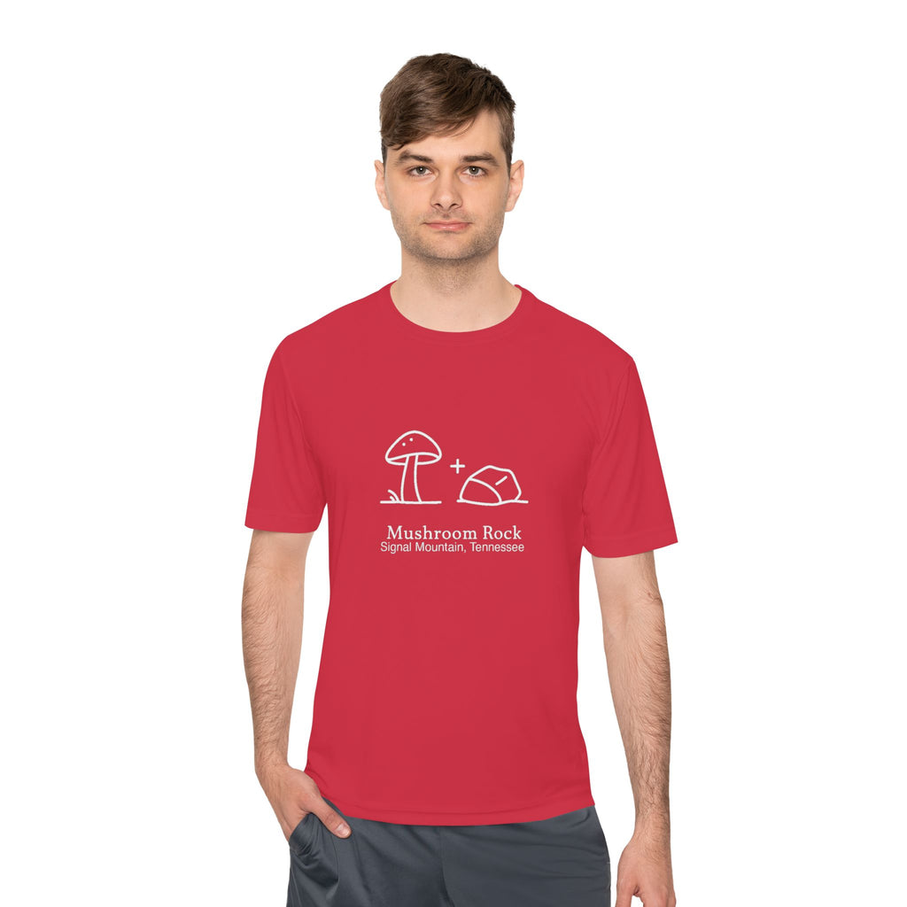 Men's Mushroom + Rock Performance Tee — Signal Mountain, TN