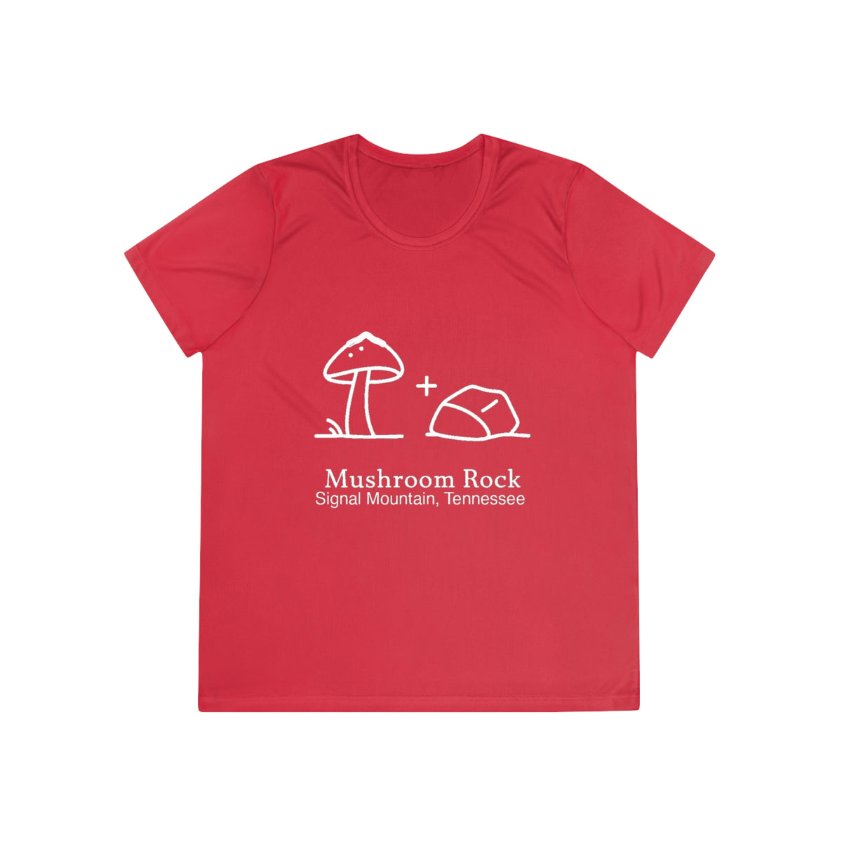 Women's Mushroom + Rock Performance Tee — Signal Mountain, TN