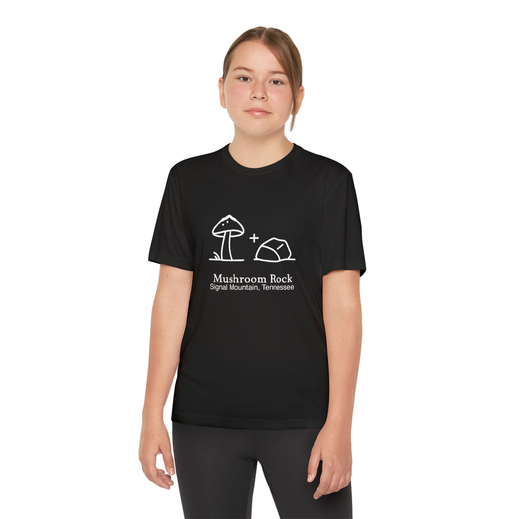 Youth Mushroom + Rock Performance Tee — Signal Mountain, TN