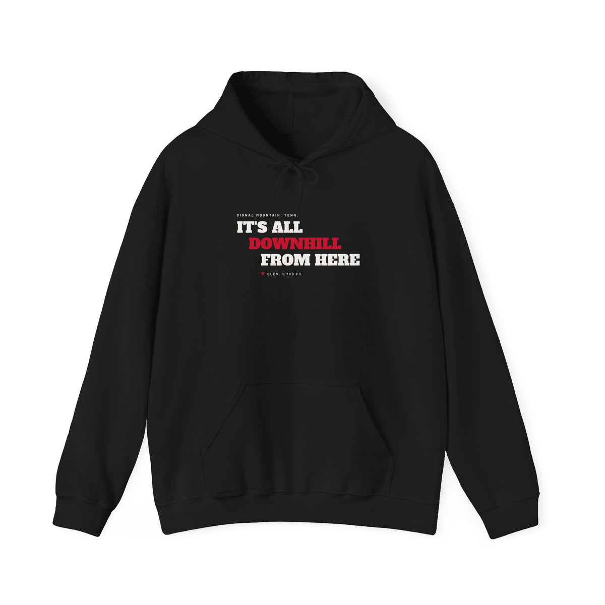 It's All Downhill From Here Hoodie — Signal Mountain, TN