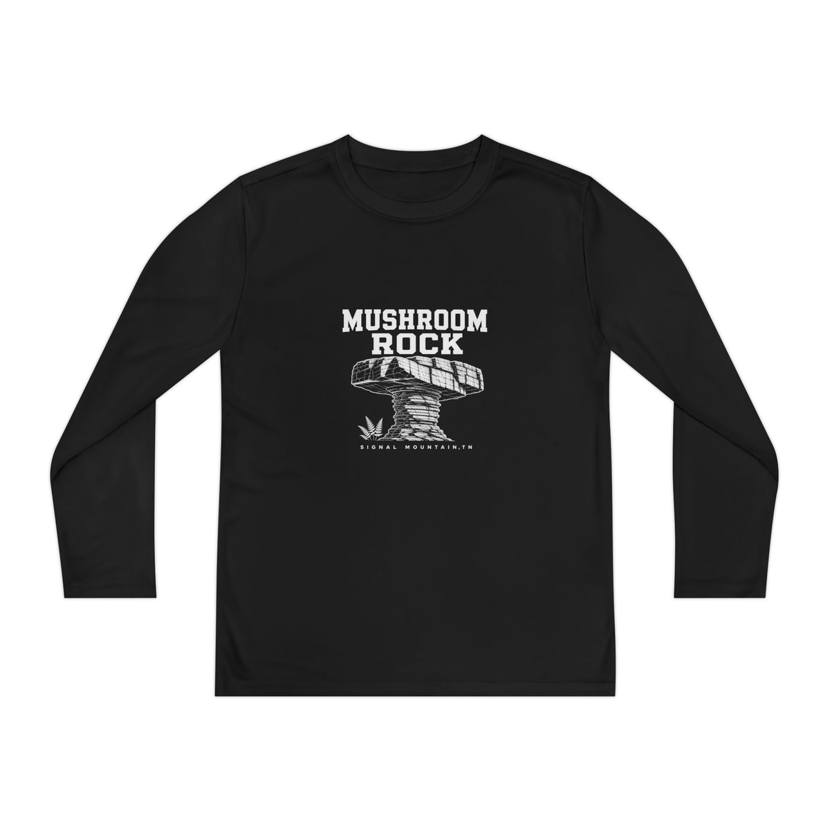 Youth Mushroom Rock Long Sleeve Performance Tee — Signal Mountain, TN