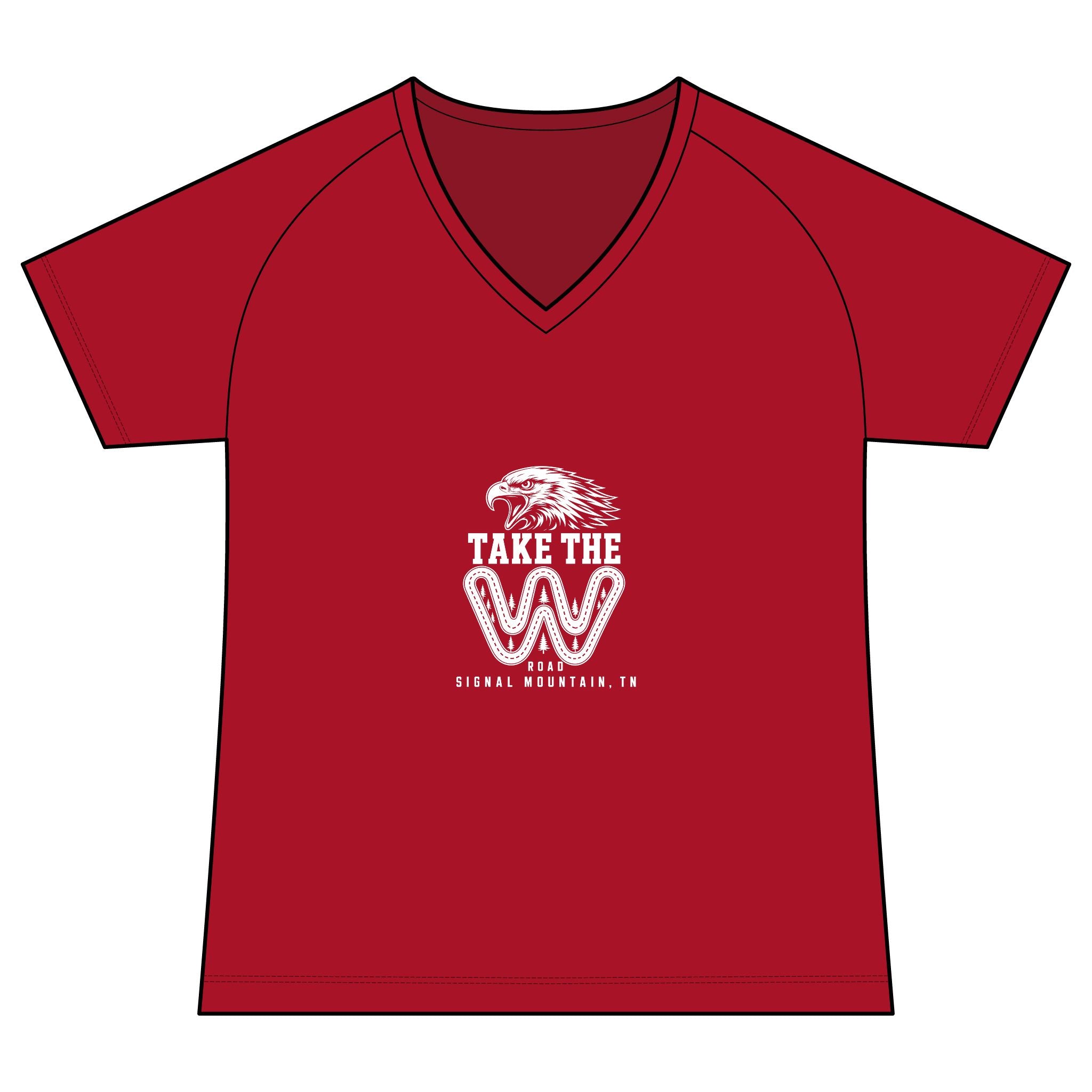 Women's Take the W Road Performance V-Neck — Signal Mountain, TN