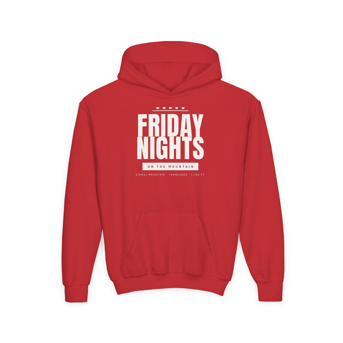 Youth Friday Nights on the Mountain Hoodie — Signal Mountain, TN