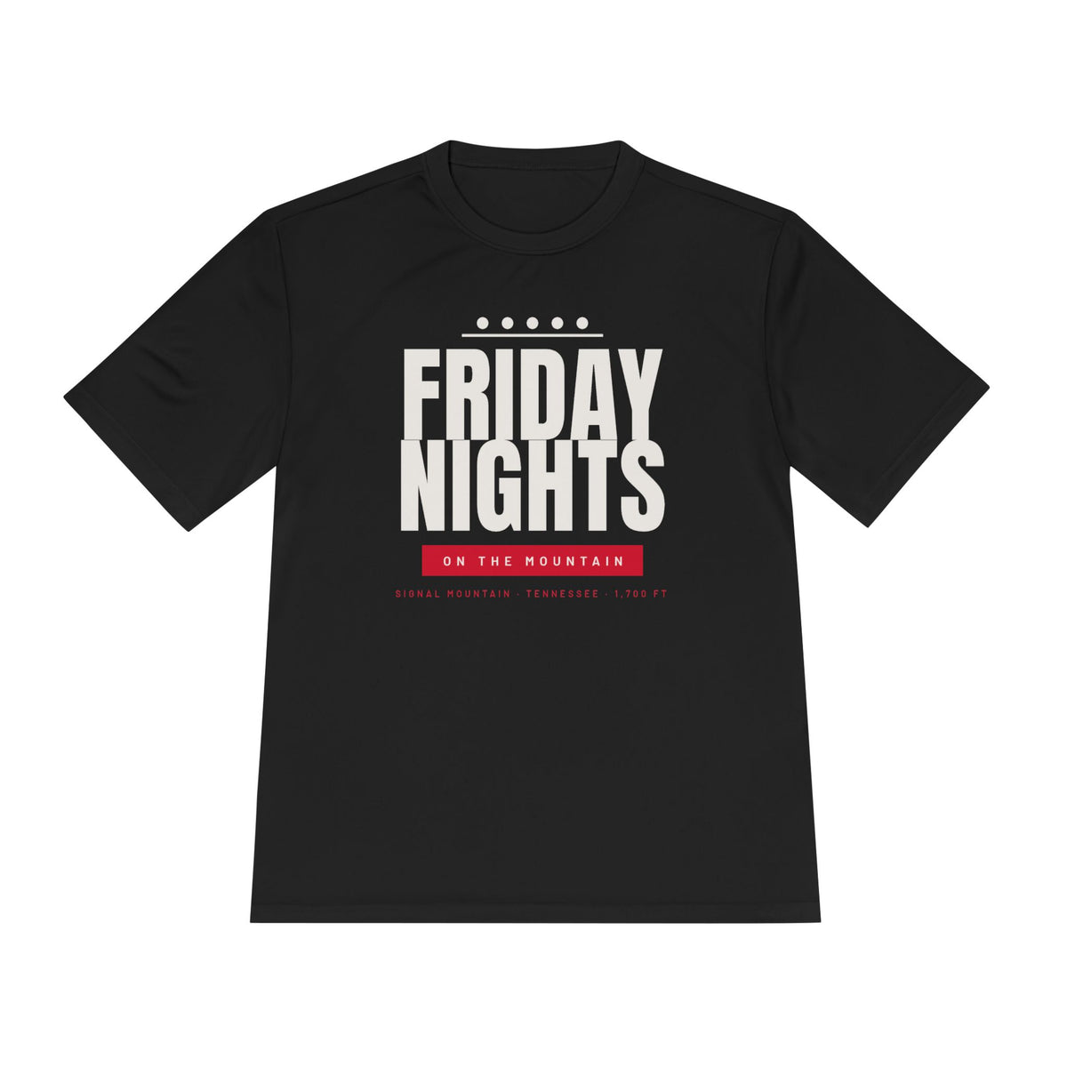 Men's Friday Nights on the Mountain Performance Tee — Signal Mountain, TN