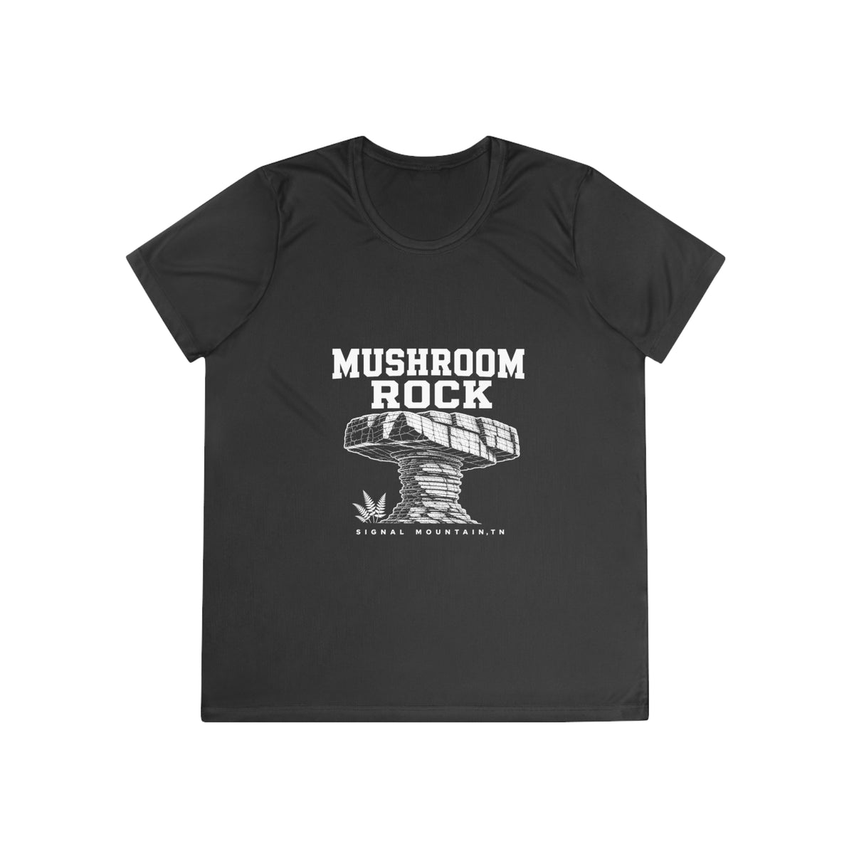 Women's Mushroom Rock Performance Tee — Signal Mountain, TN