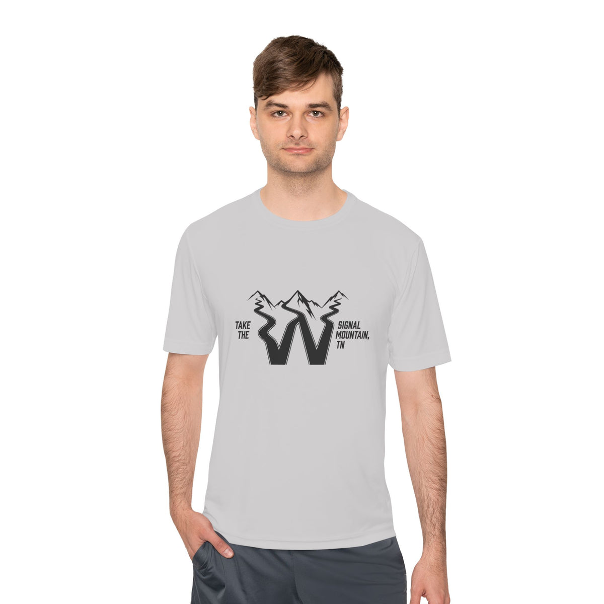Men's Take the W Road Performance Tee — Signal Mountain, TN