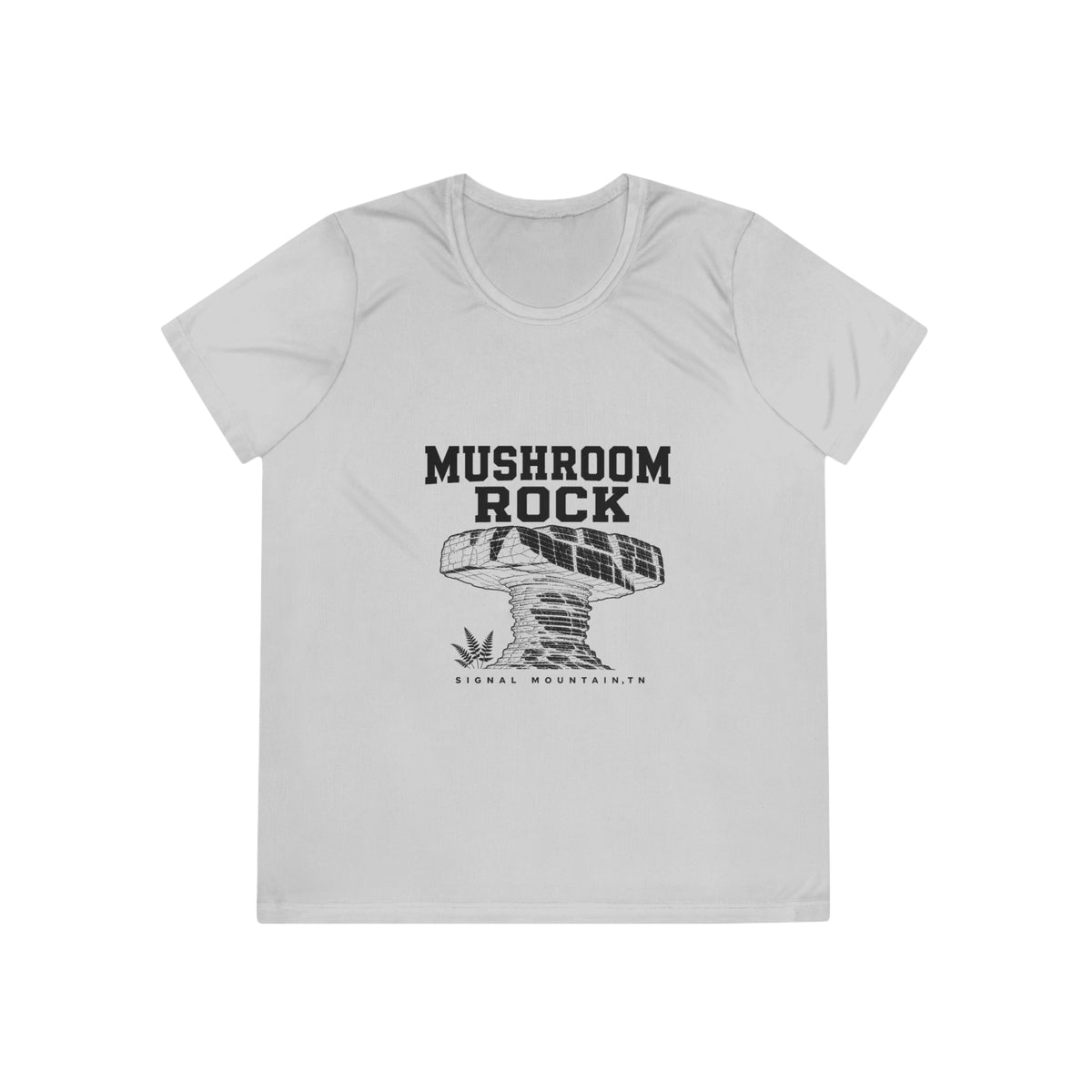 Women's Mushroom Rock Performance Tee — Signal Mountain, TN