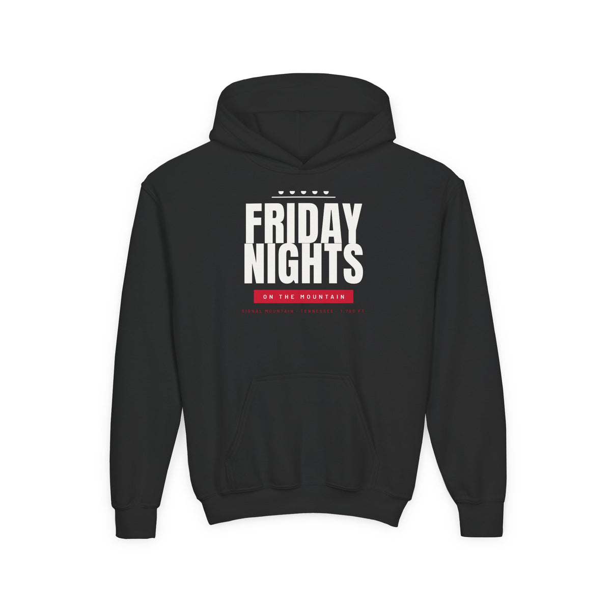 Youth Friday Nights on the Mountain Hoodie — Signal Mountain, TN