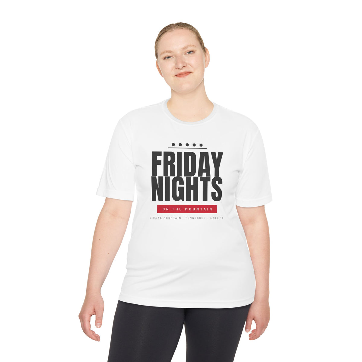 Men's Friday Nights on the Mountain Performance Tee — Signal Mountain, TN