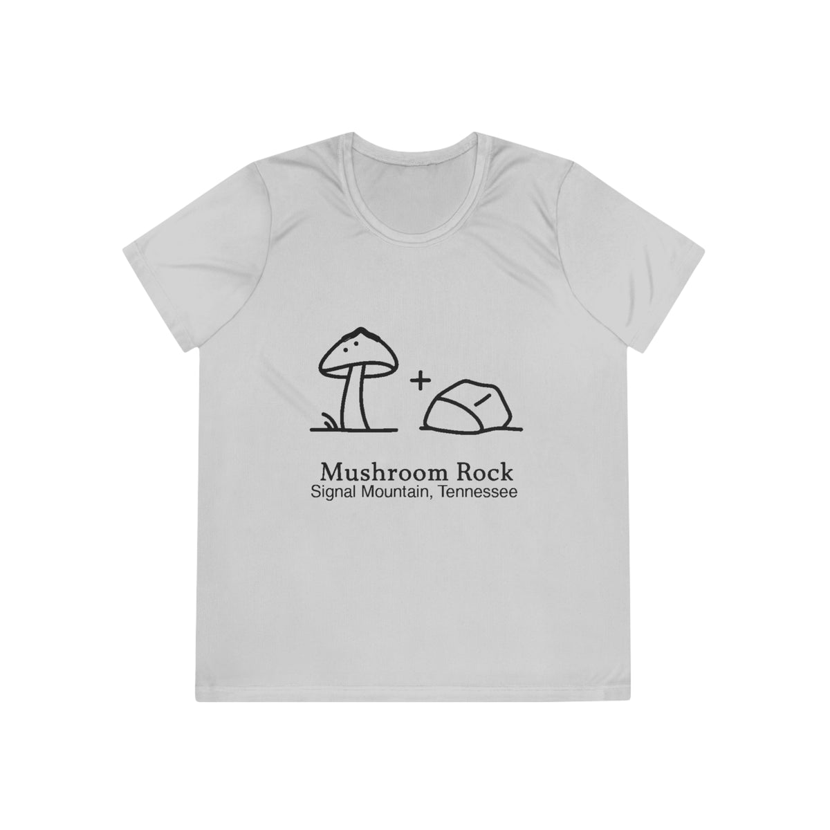 Women's Mushroom + Rock Performance Tee — Signal Mountain, TN