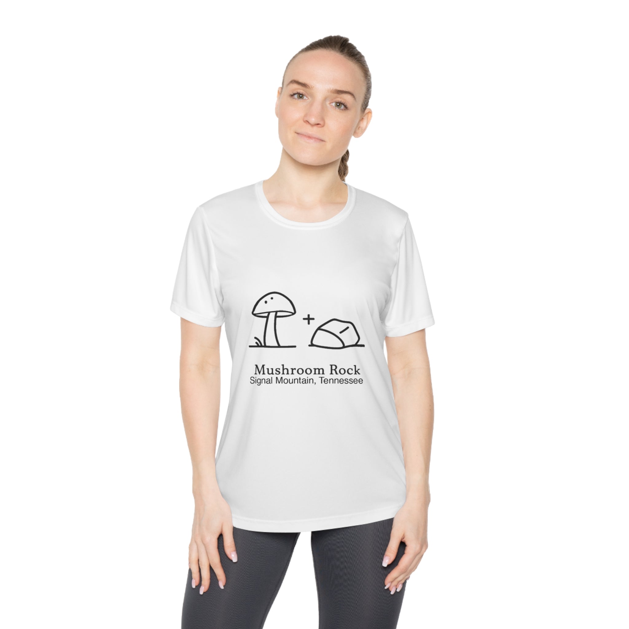 Women's Mushroom + Rock Performance Tee — Signal Mountain, TN