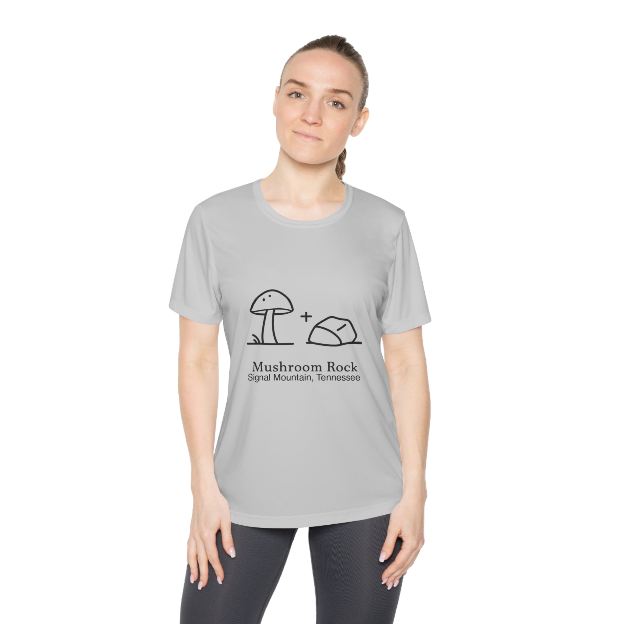 Women's Mushroom + Rock Performance Tee — Signal Mountain, TN