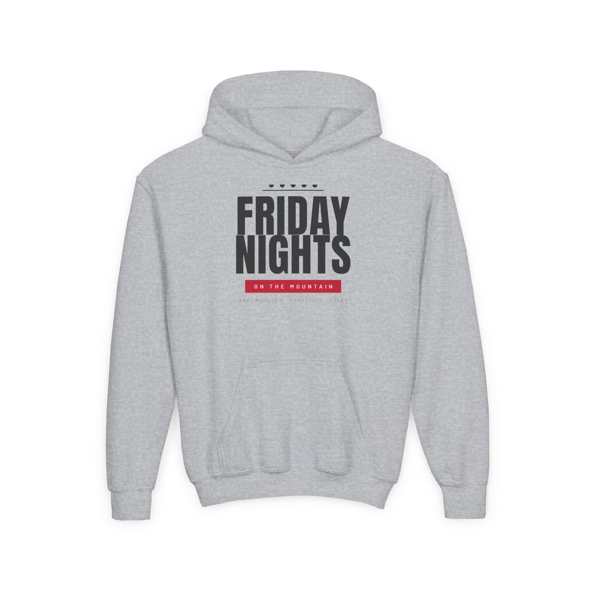 Youth Friday Nights on the Mountain Hoodie — Signal Mountain, TN