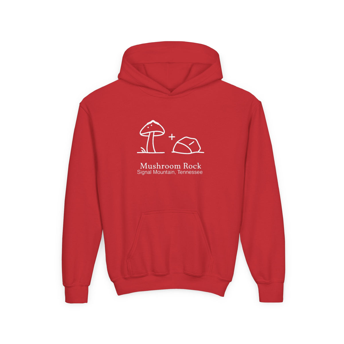 Youth Mushroom + Rock Hoodie — Signal Mountain, TN