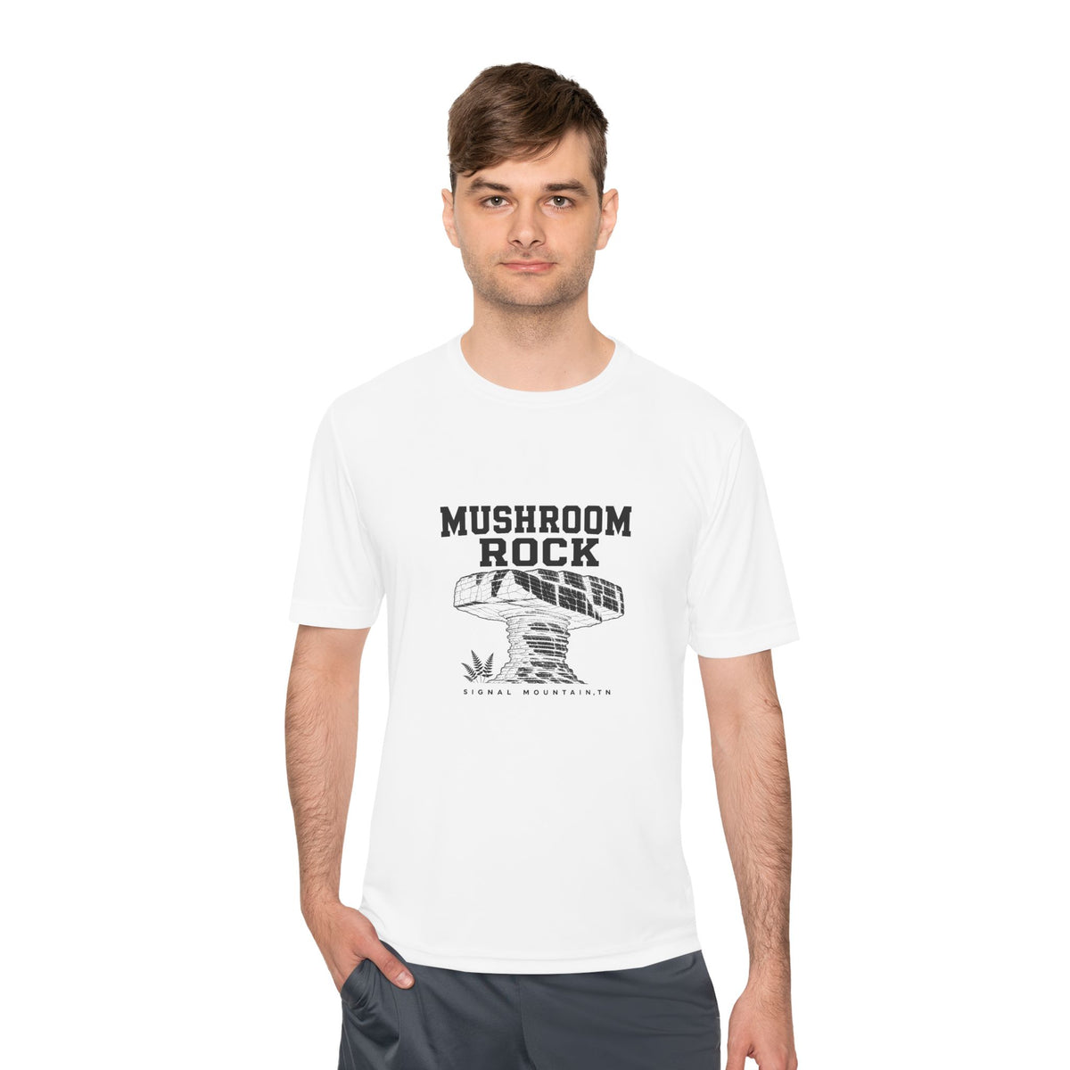 Men's Mushroom Rock Performance Tee — Signal Mountain, TN