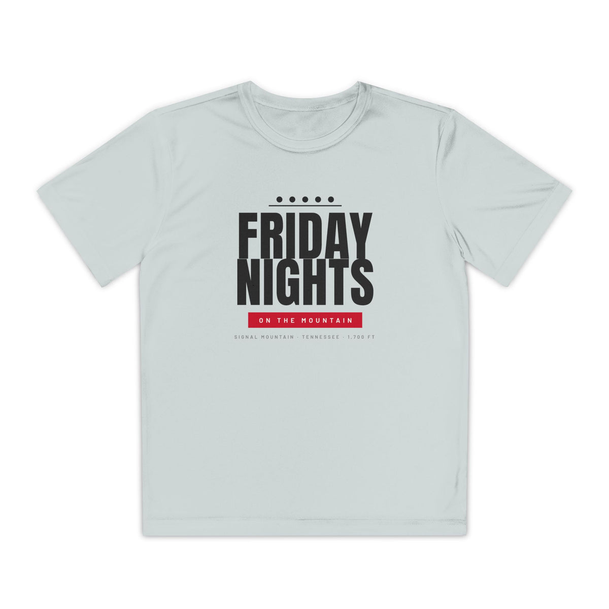 Youth Friday Nights on the Mountain Performance Tee — Signal Mountain, TN
