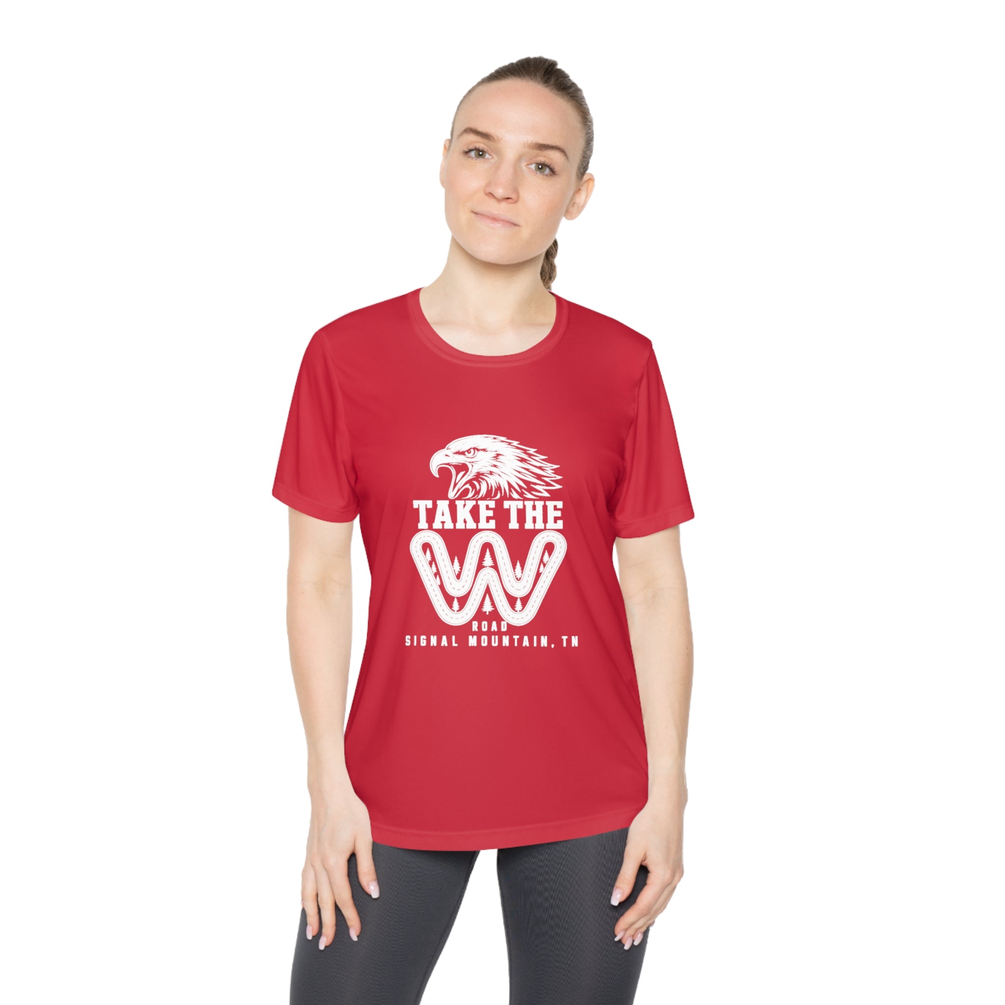 Women's Take the W Road Performance Tee — Signal Mountain, TN