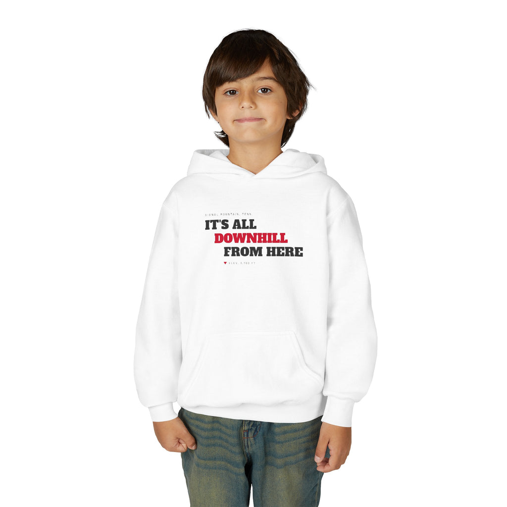 Youth It's All Downhill From Here Hoodie — Signal Mountain, TN