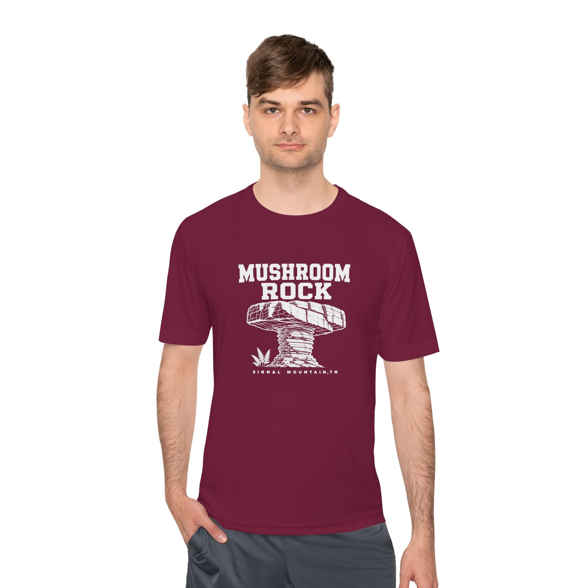 Men's Mushroom Rock Performance Tee — Signal Mountain, TN