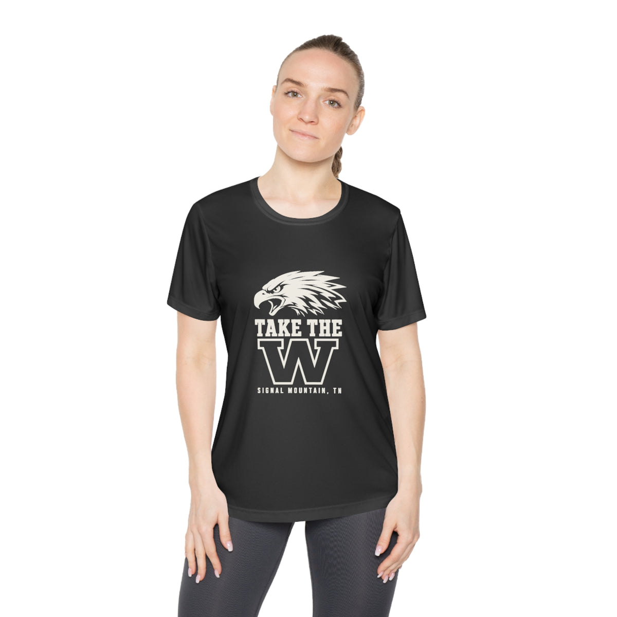 Women's Take the W Eagle Performance Tee — Signal Mountain, TN