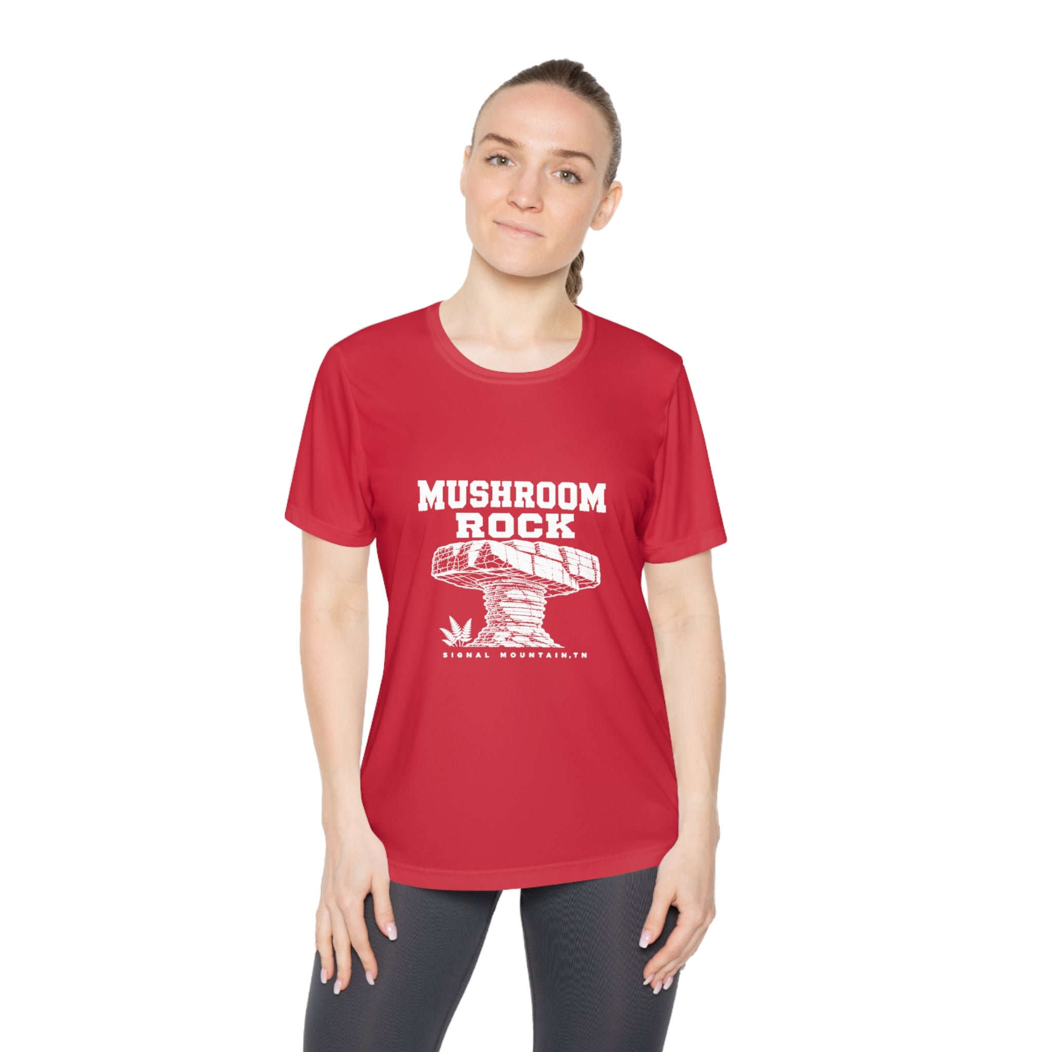 Women's Mushroom Rock Performance Tee — Signal Mountain, TN