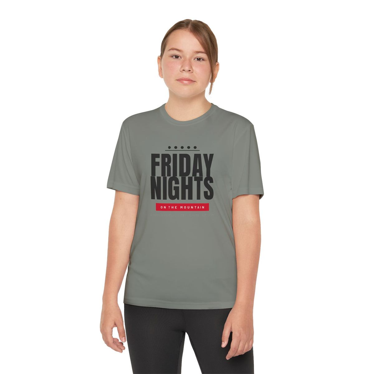 Youth Friday Nights on the Mountain Performance Tee — Signal Mountain, TN