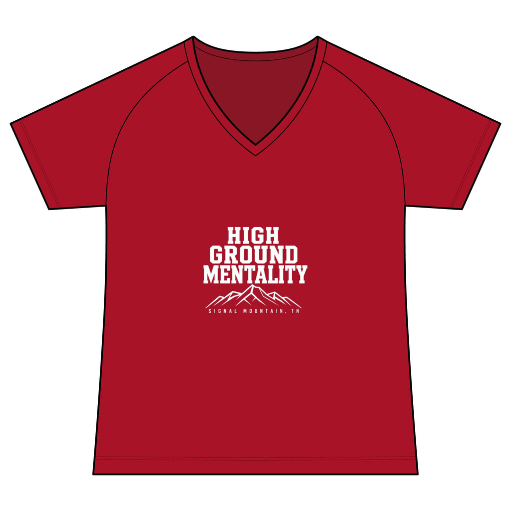 Women's High Ground Mentality Performance V-Neck — Signal Mountain, TN