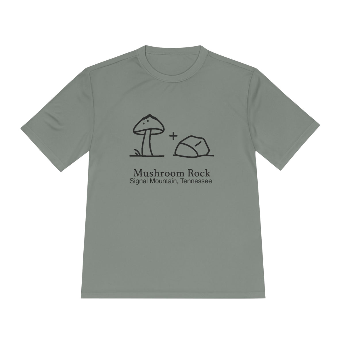 Men's Mushroom + Rock Performance Tee — Signal Mountain, TN