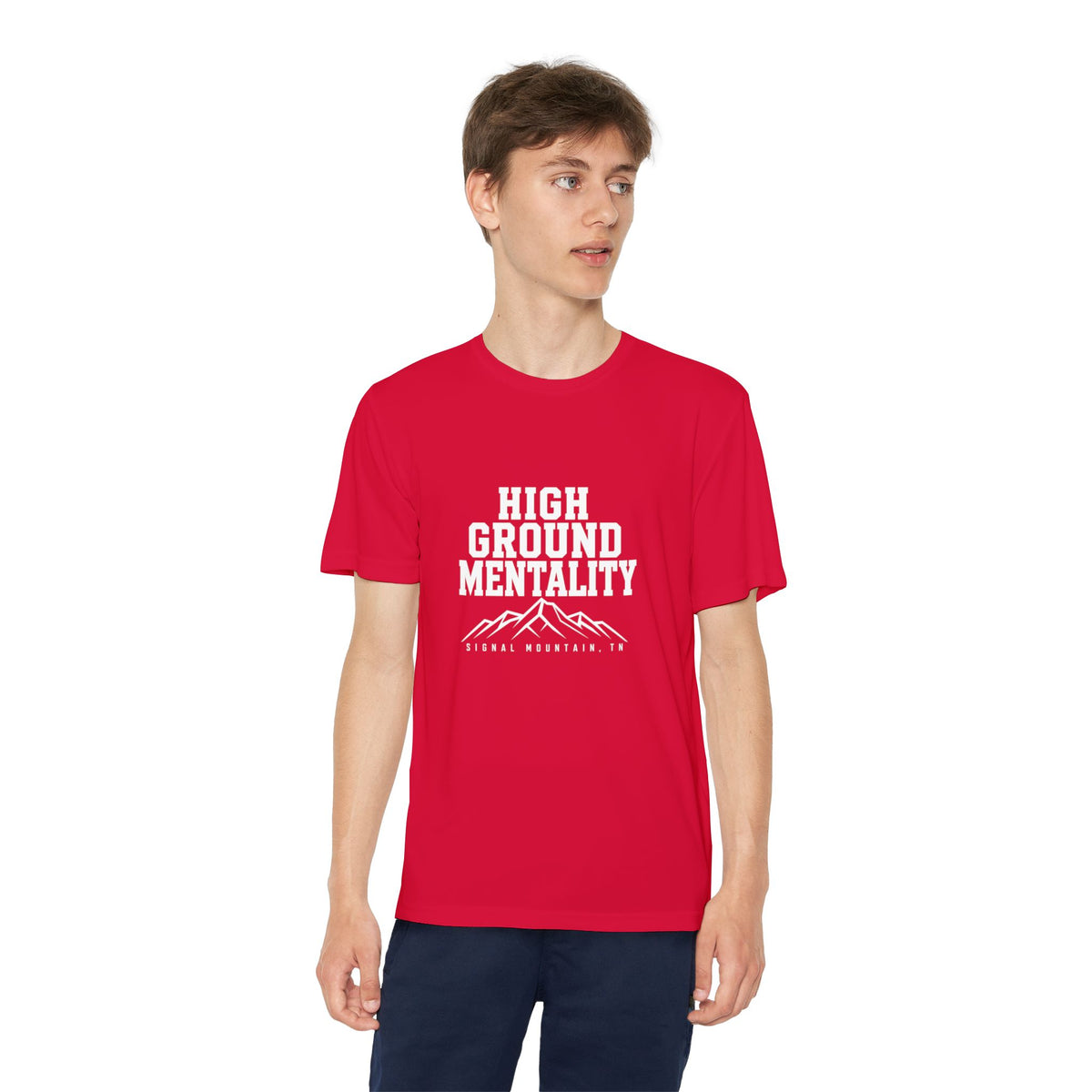 Youth High Ground Mentality Performance Tee — Signal Mountain, TN