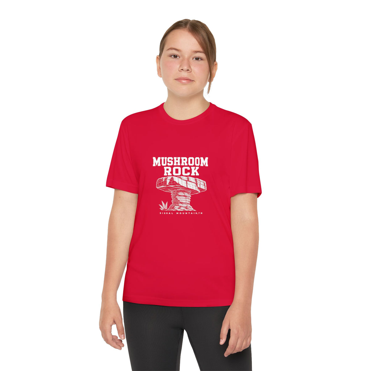 Youth Mushroom Rock Performance Tee — Signal Mountain, TN