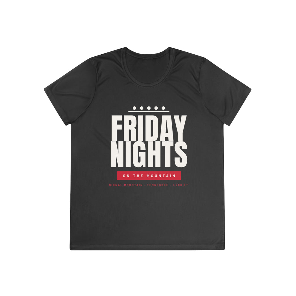 Women's Friday Nights on the Mountain Performance Tee — Signal Mountain, TN