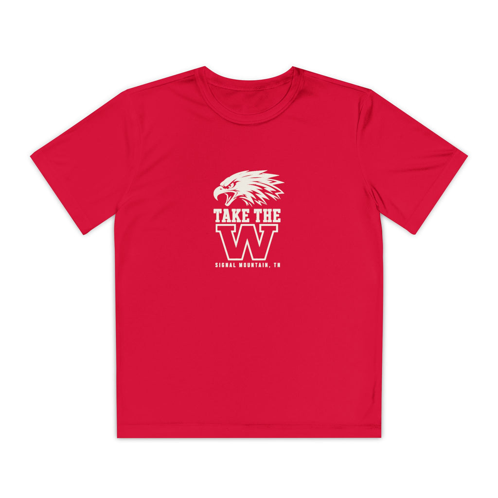 Youth Take the W Eagle Performance Tee — Signal Mountain, TN