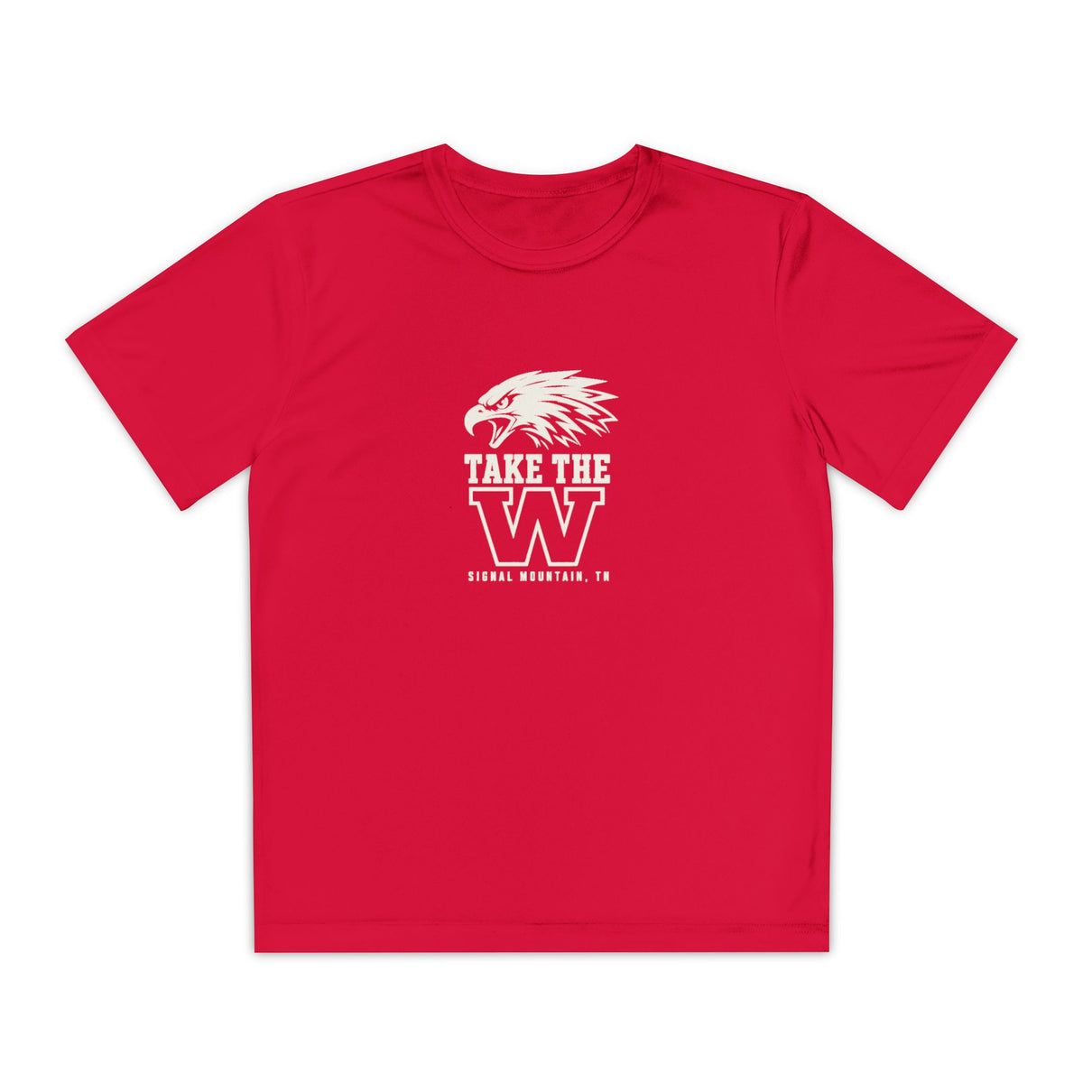 Youth Take the W Eagle Performance Tee — Signal Mountain, TN