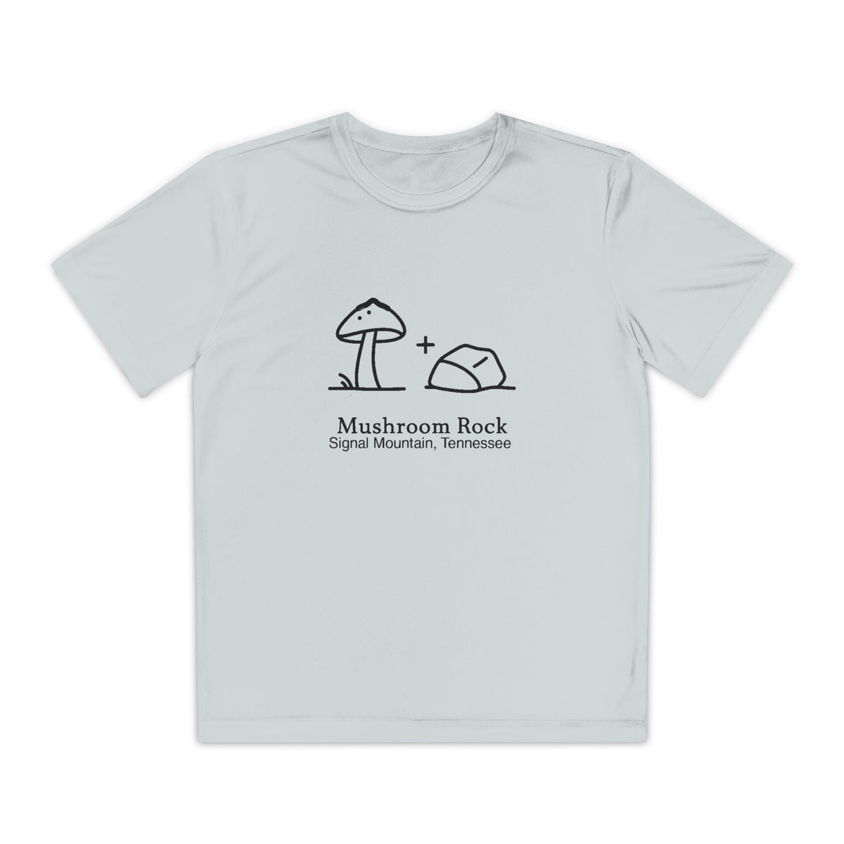 Youth Mushroom + Rock Performance Tee — Signal Mountain, TN