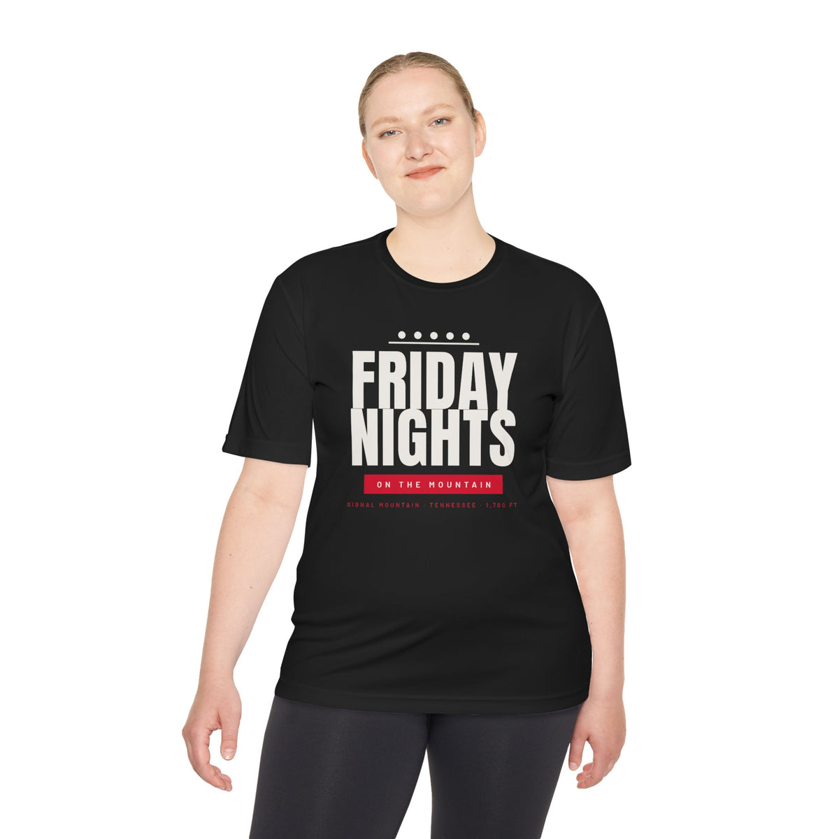 Men's Friday Nights on the Mountain Performance Tee — Signal Mountain, TN