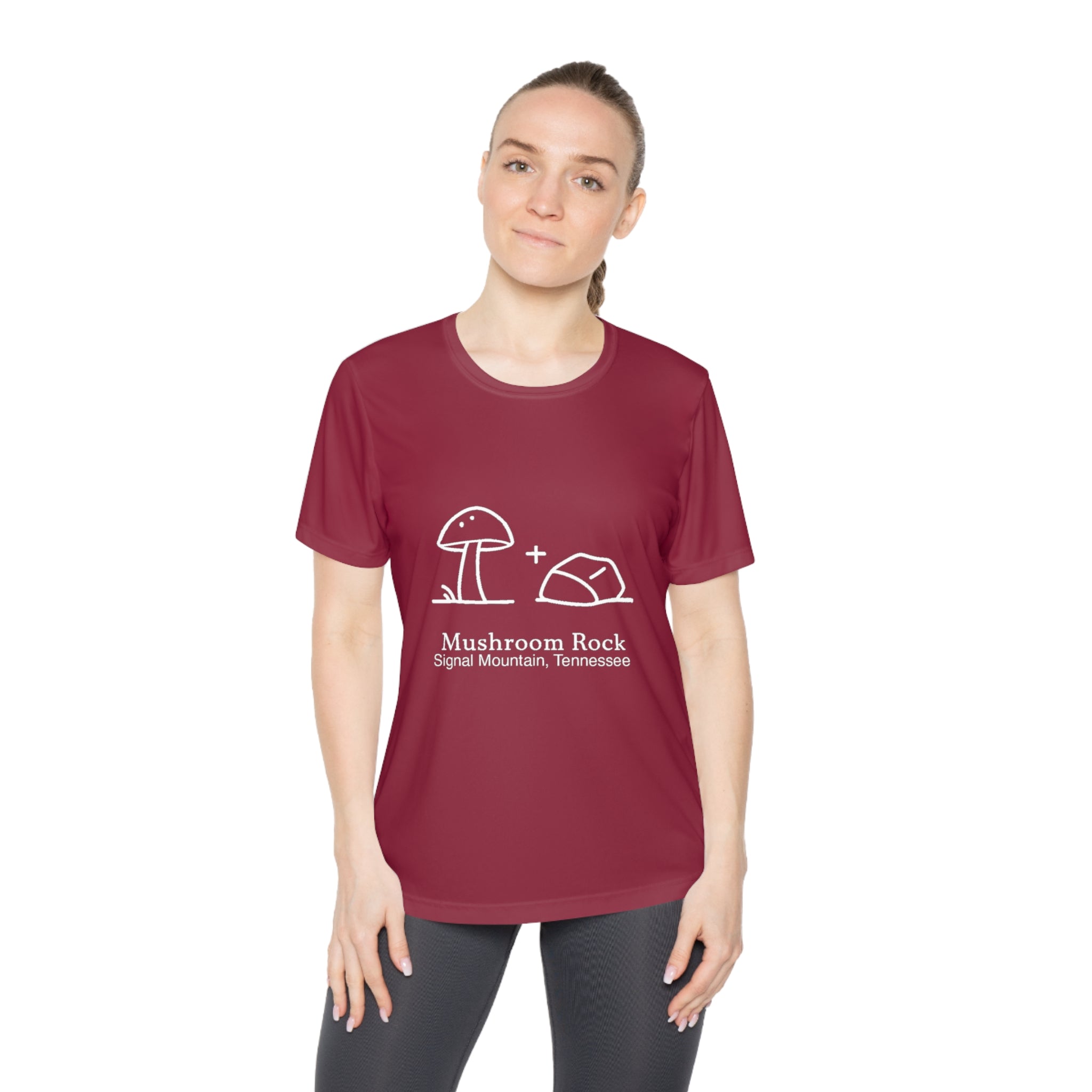 Women's Mushroom + Rock Performance Tee — Signal Mountain, TN