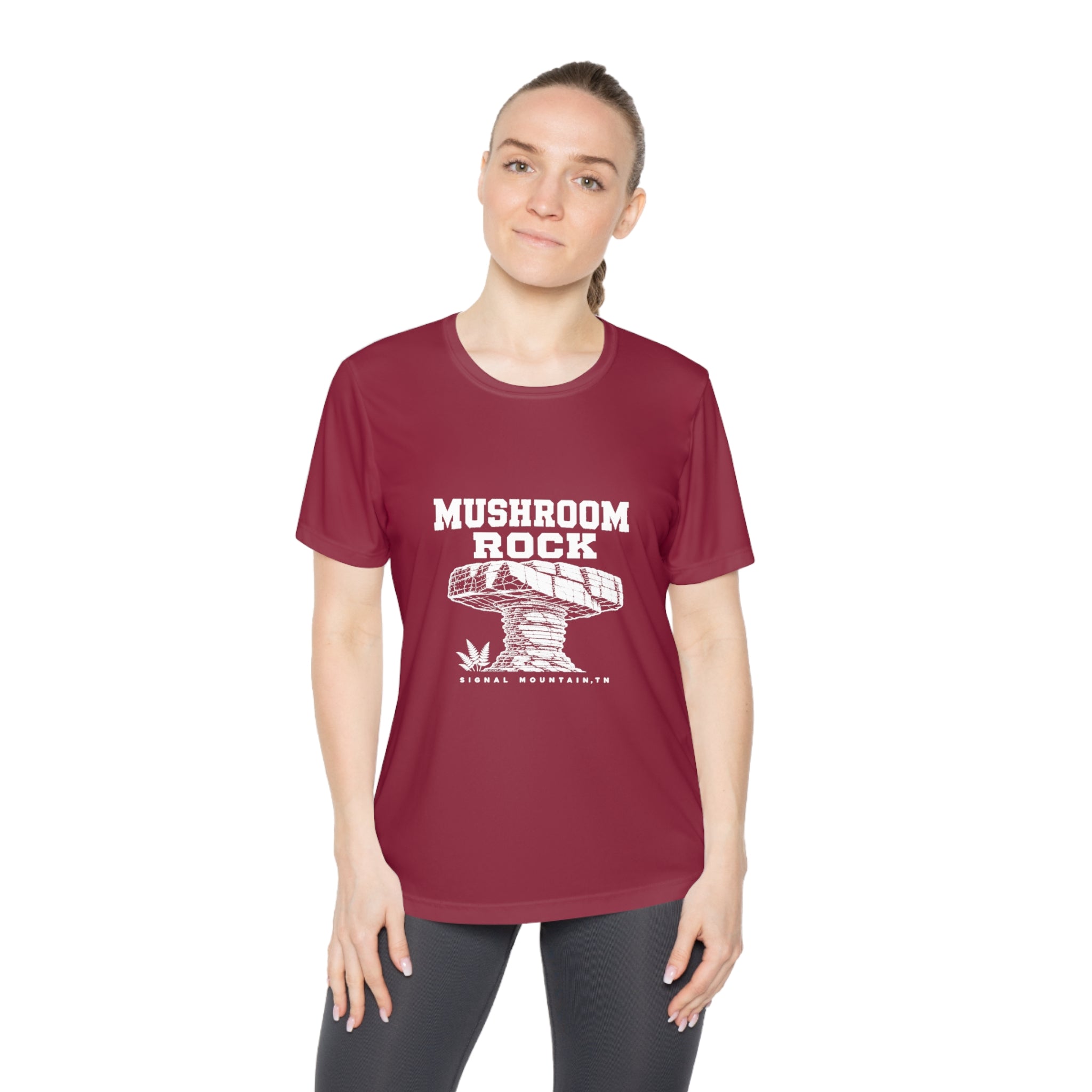 Women's Mushroom Rock Performance Tee — Signal Mountain, TN