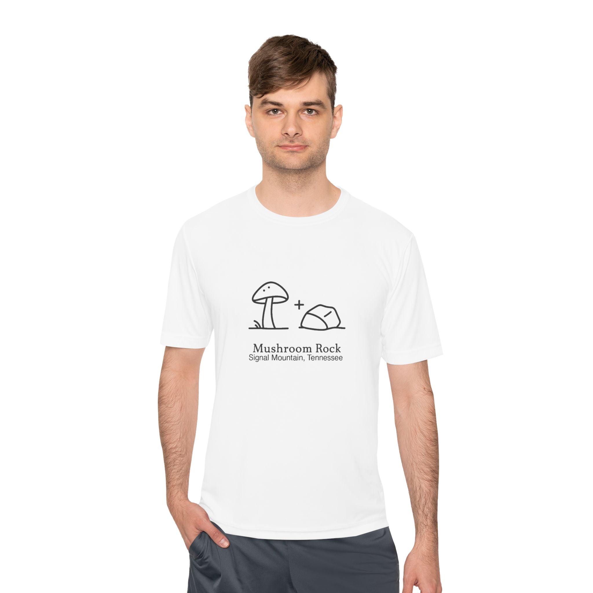 Men's Mushroom + Rock Performance Tee — Signal Mountain, TN