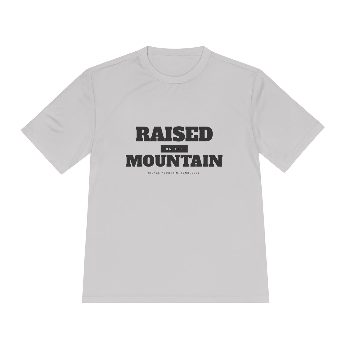 Men's Raised on the Mountain Performance Tee — Signal Mountain, TN