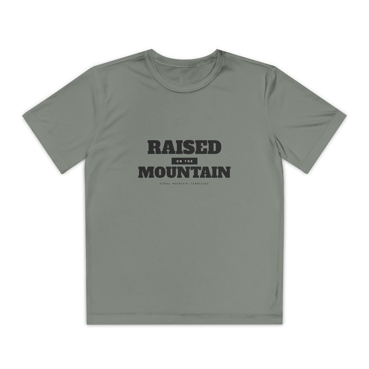 Youth Raised on the Mountain Performance Tee — Signal Mountain, TN