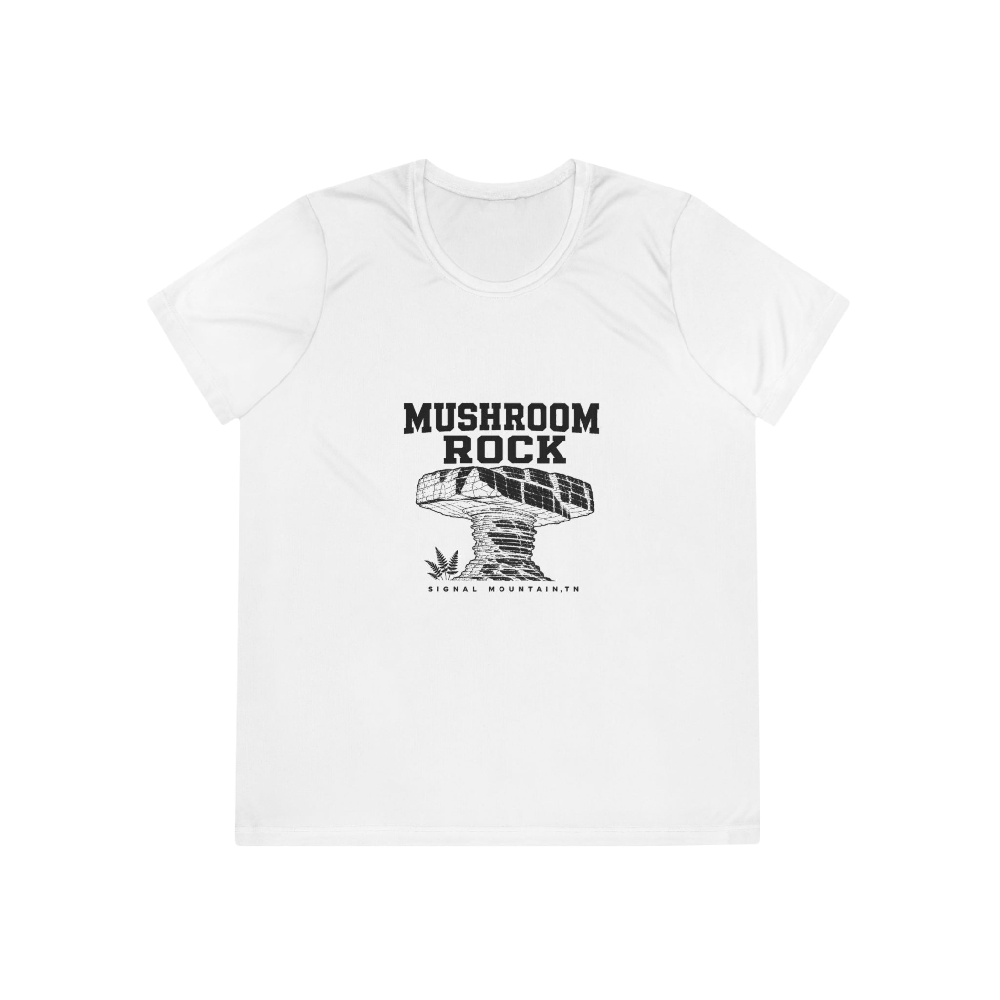 Women's Mushroom Rock Performance Tee — Signal Mountain, TN