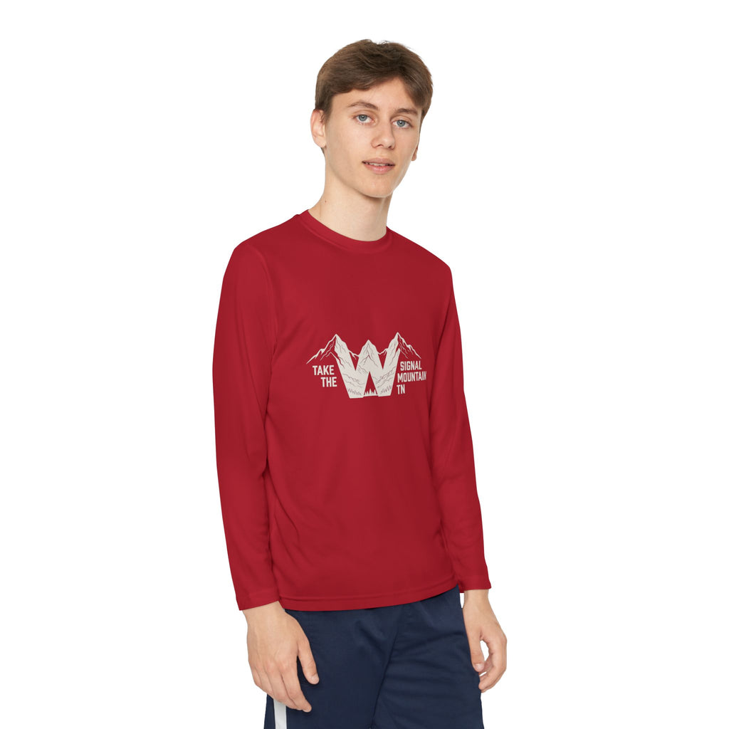 Youth Take the W Long Sleeve Performance Tee — Signal Mountain, TN