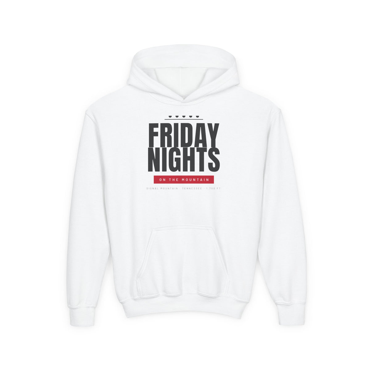 Youth Friday Nights on the Mountain Hoodie — Signal Mountain, TN