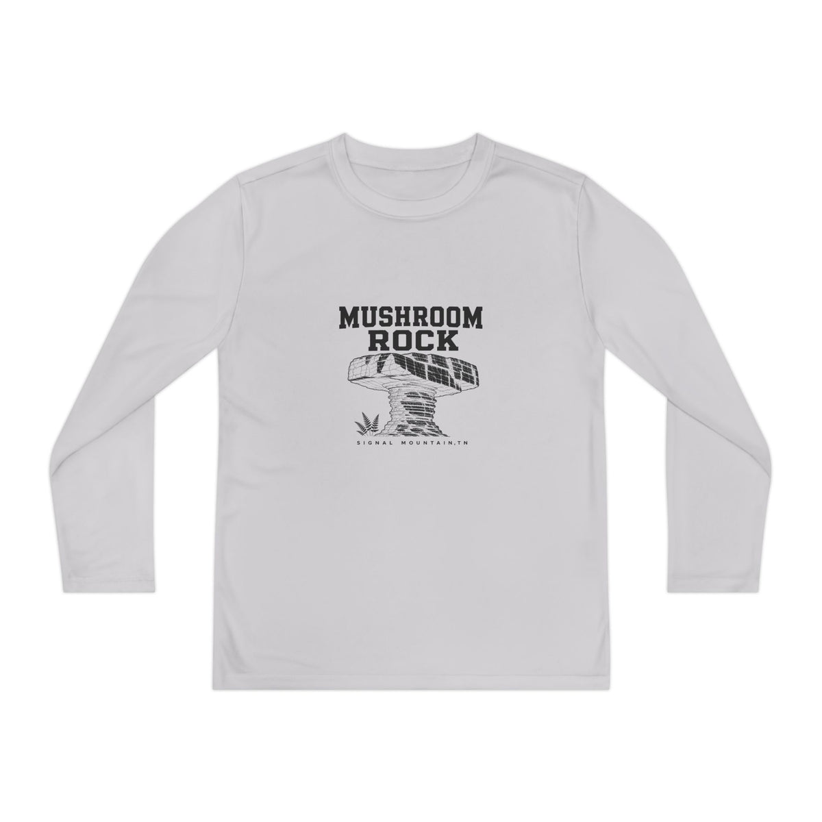 Youth Mushroom Rock Long Sleeve Performance Tee — Signal Mountain, TN