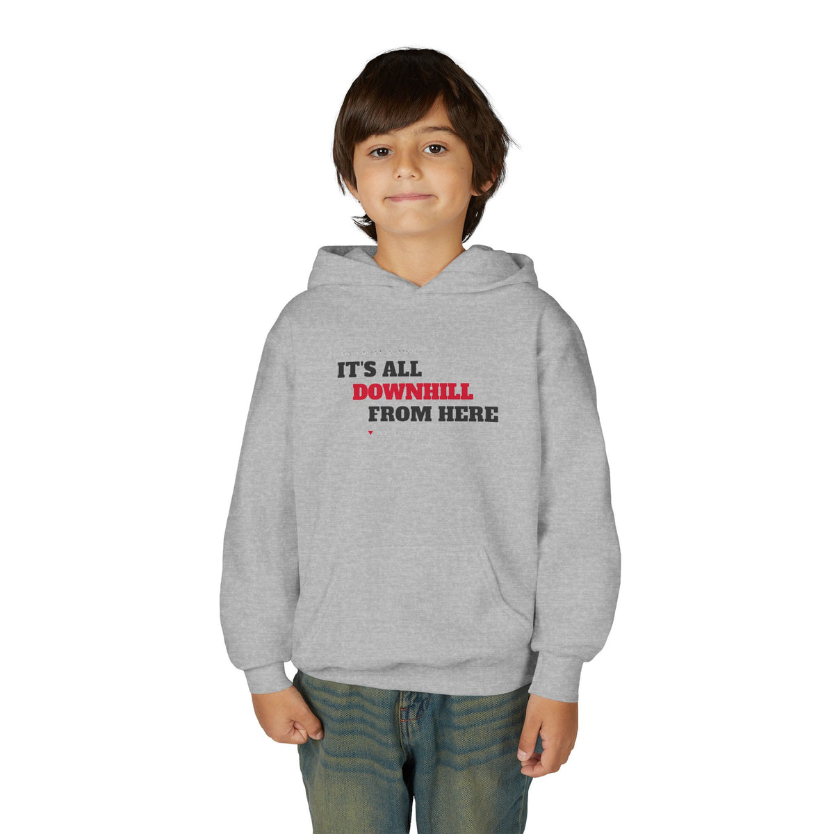Youth It's All Downhill From Here Hoodie — Signal Mountain, TN