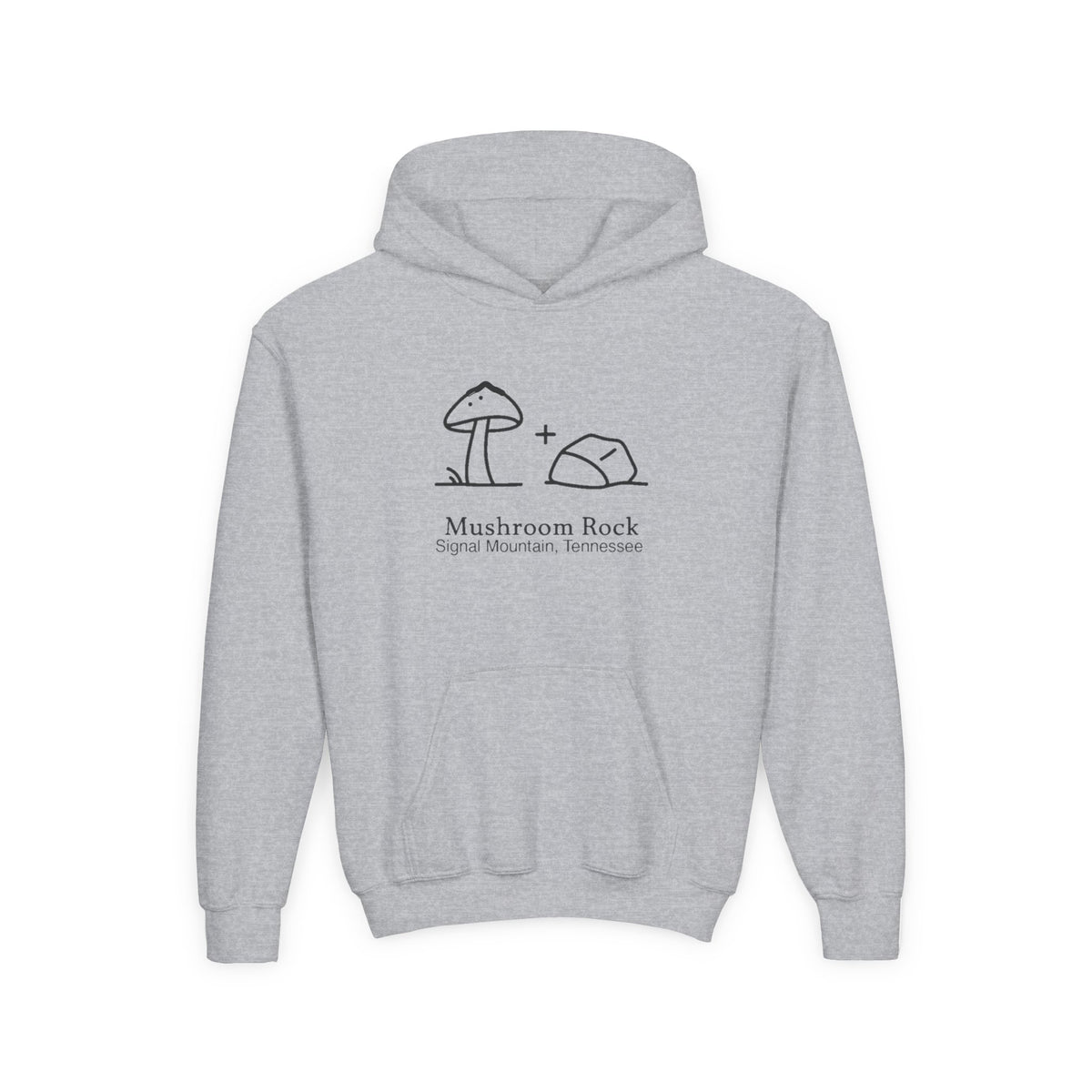 Youth Mushroom + Rock Hoodie — Signal Mountain, TN