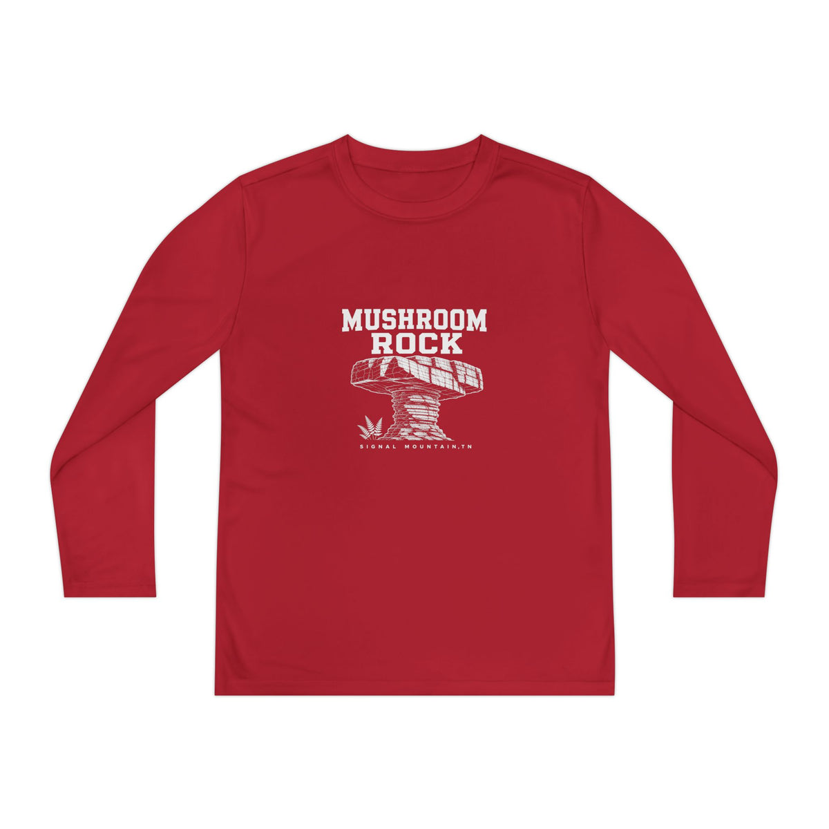 Youth Mushroom Rock Long Sleeve Performance Tee — Signal Mountain, TN