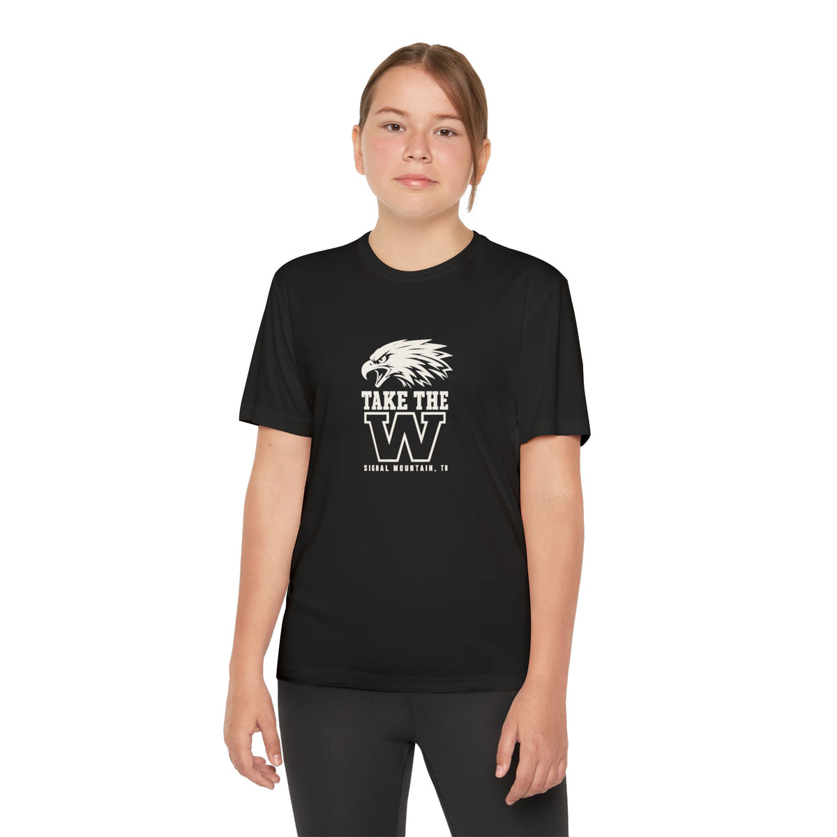 Youth Take the W Eagle Performance Tee — Signal Mountain, TN